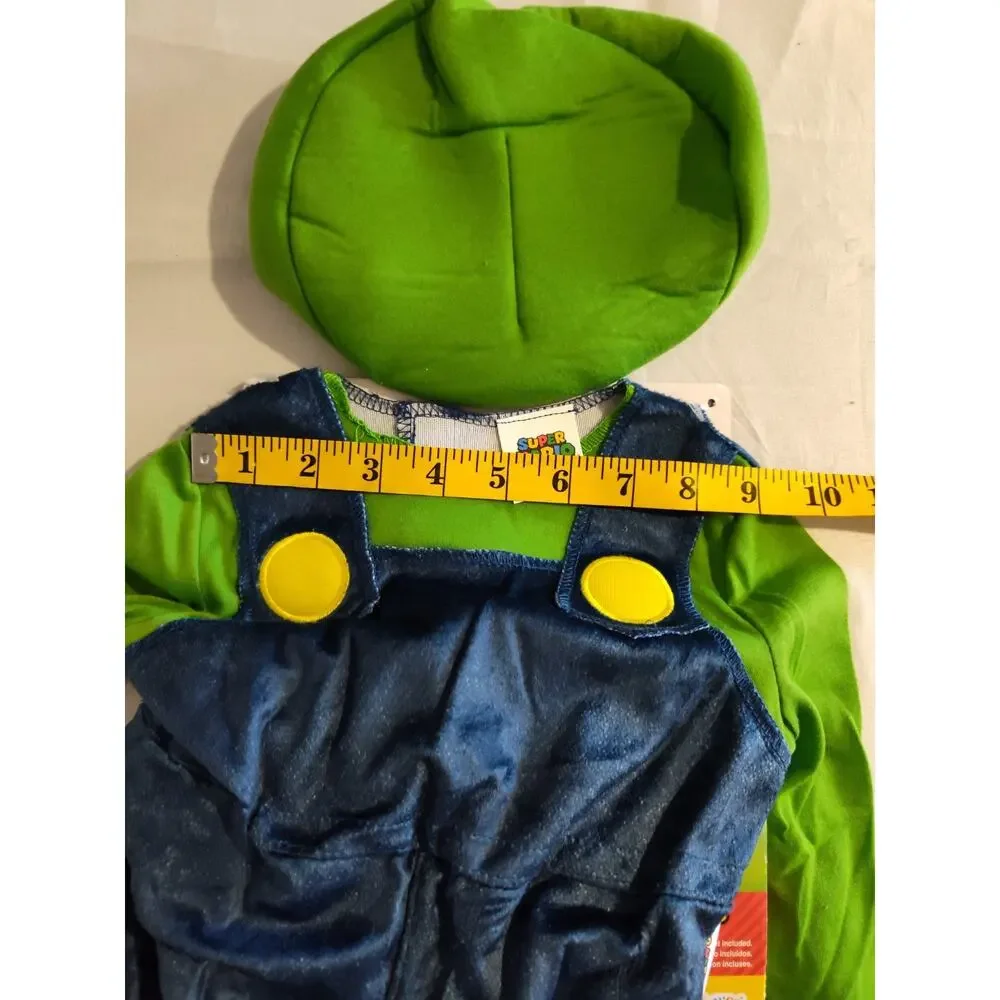 New Super Mario Luigi Halloween Costume Size Infants 12-18 Months Pretend Play